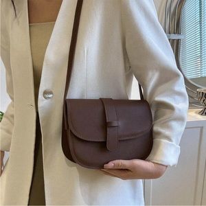 Brown Leather Saddle Bag Purse